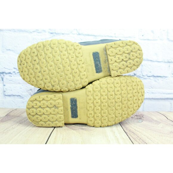 LL Bean Blue Waxed Canvas 8" Ankle Duck Boots Waterproof Insulated Size 3 M - Picture 10 of 10